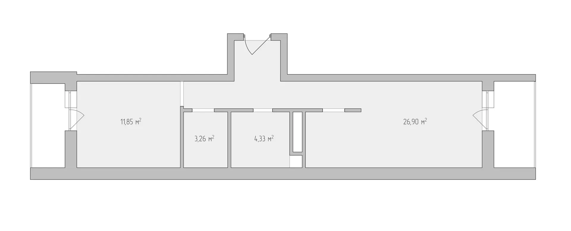 Floor plan · before / after — Before